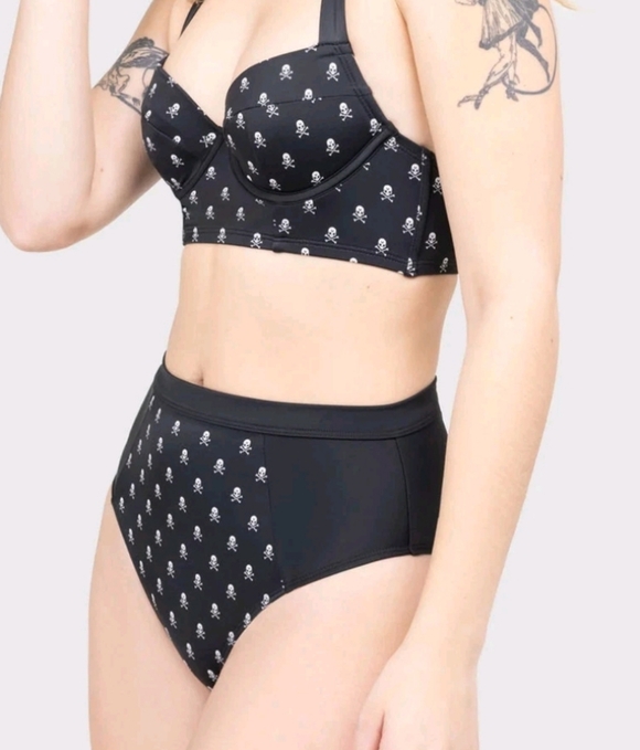 Killstar Black Skull Bikini Bottom - Picture 3 of 7